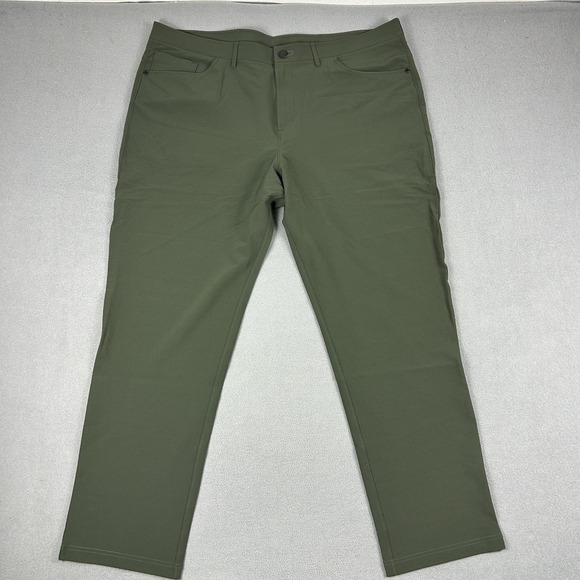 Public Rec Workday Pants Mens 42x32 Dark Olive Straight Leg Stretch‎ Technical